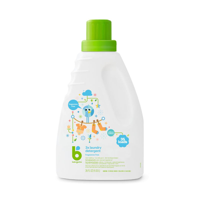 3x laundry detergent, fragrance free, 1.03L